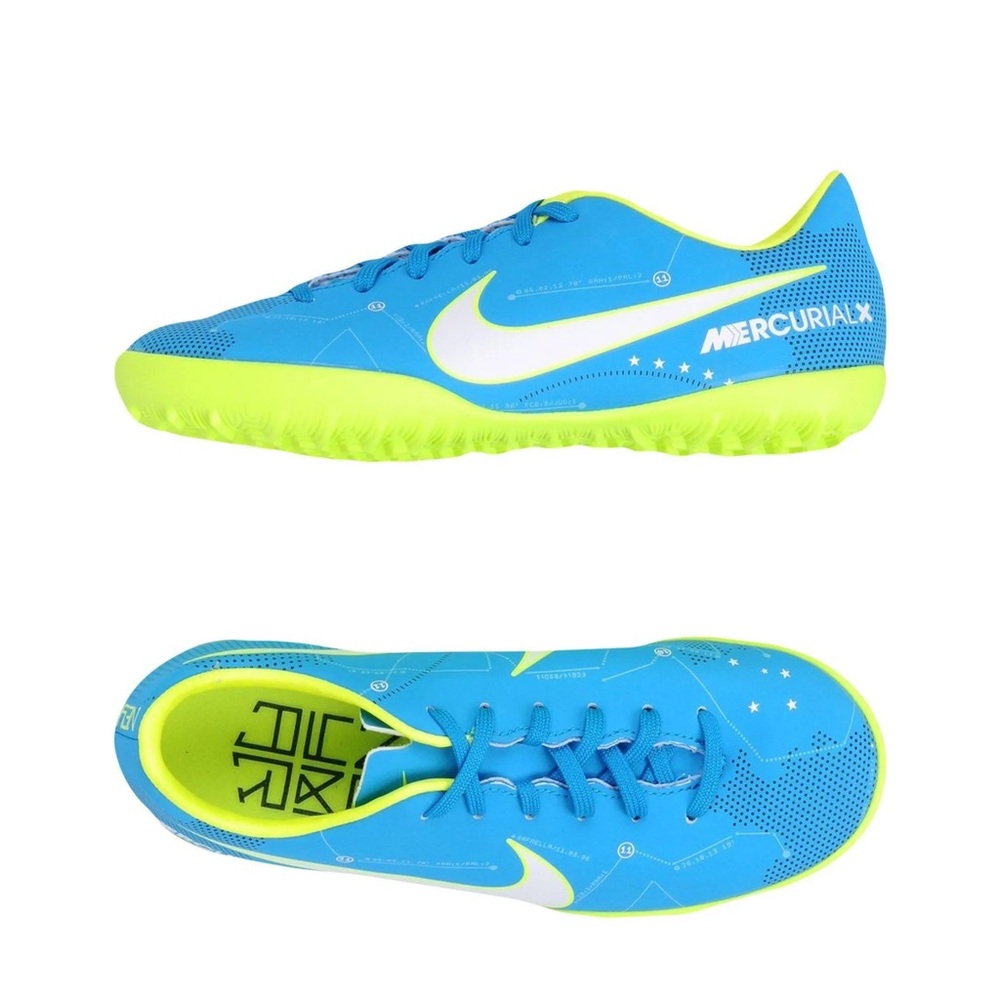 Nike 4.5Y Mercurialx Indoor Turf Soccer Football Shoes Sneakers Vortex - Picture 2 of 10